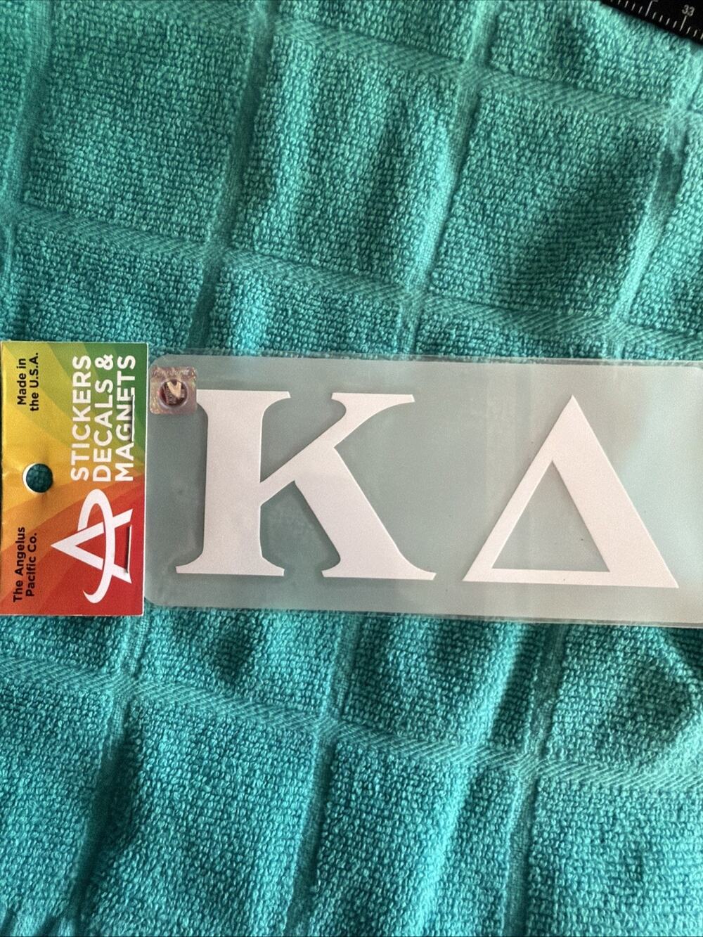 KAPPA DELTA Greek Sorority Car Decal 5.75 X 2.75 White Auto Window College NEW